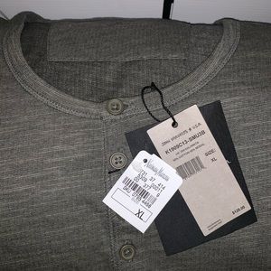 John Varvatos Green military Long sleeves shirt, XL (fit like an L size)